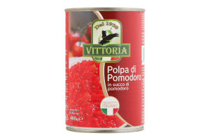 Помідори перетерті VITTORIA Polpa di Pomodoro, ж/б, 400г, 24шт/ящ