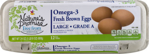 Nature's Promise Omega-3 Fresh Brown Eggs Large Grade A - 12 CT