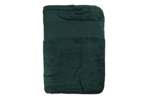 Рушник зелений махровий зеро твіст з бордюром 100*150см 600г/м2 ГМ Текстайл