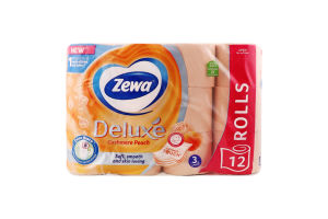 Папір туалетний 3-х шаровий Deluxe Zewa 12шт