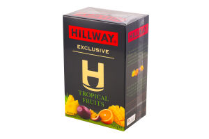 Чай черный байховый листовой с тропическими фруктами Exclusive Hillway к/у 100г