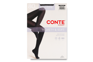 Колготки женские Conte elegant Velvety&Soft Episode 80den 3 nero