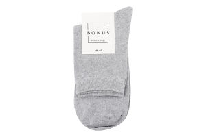 Шкарпетки жіночі світло-сірі класичні р.23-25 Bonus