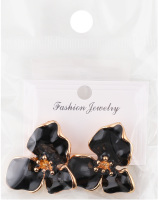 Сережки-гвіздки жовтий метал з камінцями в асортименті LF25051519