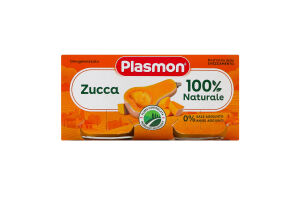 Пюре овочеве для дітей від 6міс гомогенізоване стерилізоване Гарбуз Plasmon с/б 2х80г