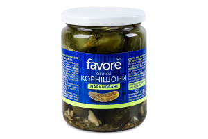 Огірки Favore корнішони мариновані