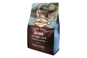 Корм д/котів з чутливим травленням Сенсетів енд Лонг хеір з лососем сухий 2кг Карнілав