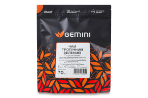 Чай зеленый Тропический Gemini д/п 70г