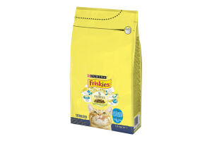 Корм сухой для взрослых котов после стерилизации с лососем, тунцом и овощами Sterilized Friskies м/у 1.5кг