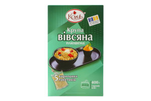 Крупа вівсяна плющена 5*80г коробка Kozub