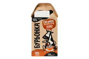 Смесь молочно-растительная 10% ультрапастеризованная для кофе и чая Creamer Бурьонка т/п 500г