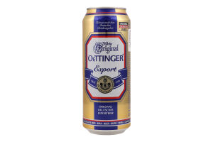 Пиво 0.5л 5.4% светлое фильтрованное пастеризованное Export Oettinger ж/б