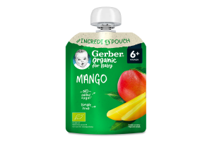 Пюре фруктовое для детей от 6мес Манго Organic Gerber д/п 80г