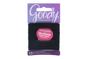 Goody Ouchless No-Metal Elastics - 15 CT