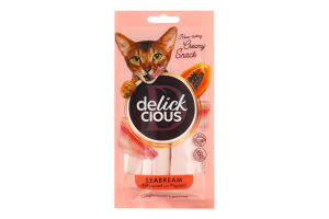 Корм додатковий для котів Дорада з додаванням папаї Кремові ласощі Delickcious м/у 4х15г
