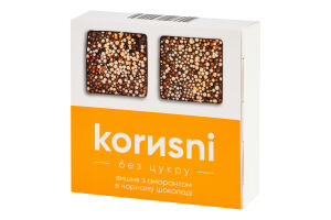 Вишня с амарантом в черном шоколаде без сахара Korиsni к/у 85г