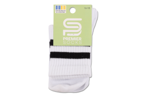 Шкарпетки Premier socks вис спорт смуж білі р16-18