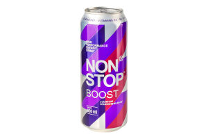Напій енергетичний безалкогольний сильногазований Boost Non Stop з/б 500мл