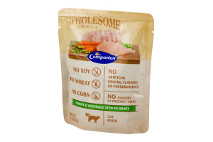 Companion Wholesome Formula Cat Food Turkey and Vegetable Stew in Gravy