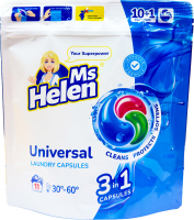 Капсулы для стирки універсальні 3в1 Ms Helen 11х16.5г