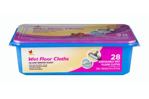 Ahold Wet Floor Cloths Island Breeze Scent - 28 CT