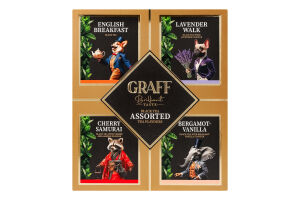 Чай черный байховый Ассорти чайных вкусов Graff к/у 4х8шт