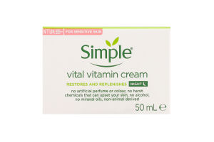 Крем для лица ночной витаминный Kind to skin Simple 50мл