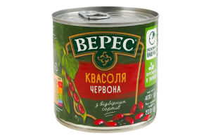 Квасоля червона стерилізована Ніжна Верес з/б 400г