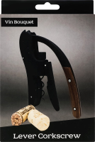 Штопор Vin Bouquet важільний чорний