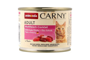 Корм д/котів Мультим"ясний коктейль 200г ж/б Карні