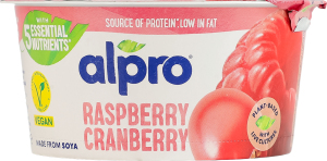 Продукт соевый ферментированный с малиной и клюквой Alpro ст 150г