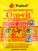 Корм д/риб Ово-віт з яєчним жовтком пластівці 12г Тропікал
