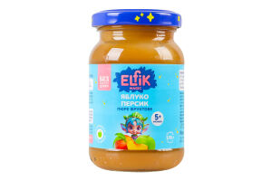 Пюре для детей от 5мес фруктовое Яблоко-персик Elfik Magic с/б 170г
