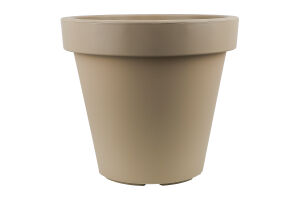 Горщик д/квітів бежевий пластик 30см