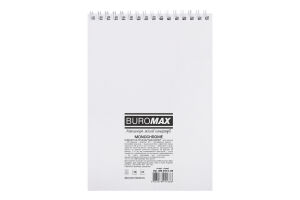Блокнот Jobmax А5 клітинка пружина зверху картонна обкладинка 48аркушівBM.2474-99 Buromax