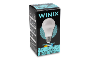Лампа нейтральне світло A60 12W E27 4100K LED Winix 1шт