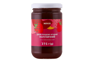 Джем плодово-ягодный пастеризованный Клубничный Novus с/б 375г