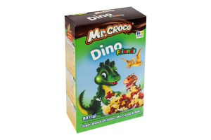 Сніданки сухі глазуровані цукровою глазур'ю з какао та молоком Динозаврики Мікс Mr. Croco к/у 80г