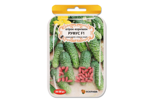 Насіння Огірок-корнішон Руфус F1 дражоване 3г Яскрава