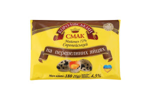 Майонез Європейський на перепелиних яйцях 72% 180г п/е Королівський смак