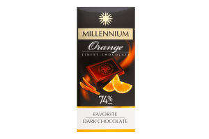 Шоколад 74% черный Orange Favorite Millennium к/у 100г