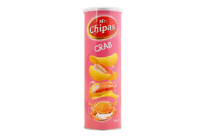 Чипси картопляні зі смаком крабу Mr. Chipas тубус 160г