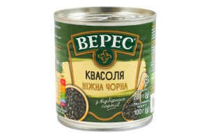 Фасоль черная стерилизованная Нежная Верес ж/б 200г