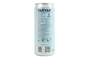 Пиво 0.33л 0.5% светлое нефильтрованное непастеризованное Zero Stress Varvar ж/б