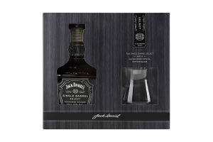 Набір подарунковий Віскі 0.7л 45% Jack Daniel's Single Barrel + склянка к/у