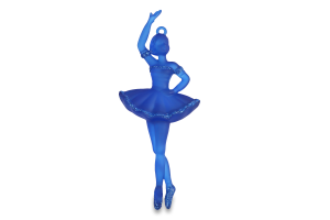 Підвіска новорічна Балерина синя 14,5*6см КМ