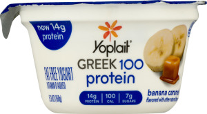 Yoplait Greek 100 Protein Fat Free Yogurt Banana Caramel