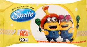 Салфетки влажные Лицензионные герои Smile 40шт