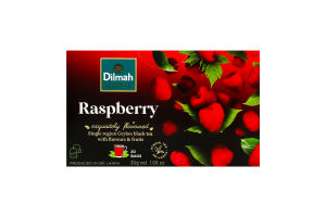 Чай черный цейлонский байховый мелкий со вкусом малины Raspberry Dilmah к/у 20х1.5г