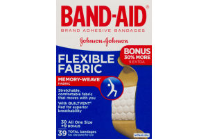 Band-Aid Flexible Fabric Adhesive Bandages - 39 CT